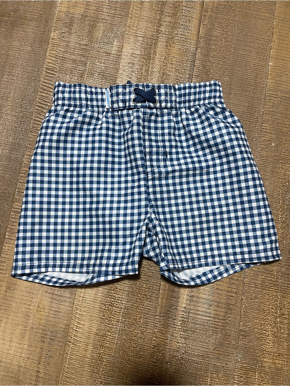 Ruggedbutts Blue and White Gingham Swim Shorts